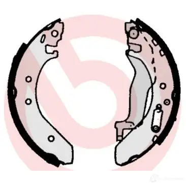Барабанные тормозные колодки, комплект BREMBO 801631 s52503 8432509642221 1VC JU - Изображение 1