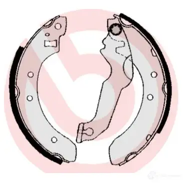 Барабанные тормозные колодки, комплект BREMBO s24507 801480 C0J59C 4 8432509640883 - Изображение 1