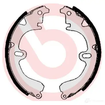 Барабанные тормозные колодки, комплект BREMBO 8432509644652 CE2 51E8 s83504 801819 - Изображение 1