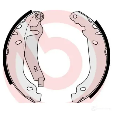 Барабанные тормозные колодки, комплект BREMBO s61539 801741 018B 3LH 8432509643129 - Изображение 1