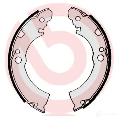 Барабанные тормозные колодки, комплект BREMBO 8432509642627 IGK FC2 801657 s56504 - Изображение 1