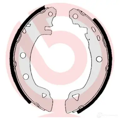 Барабанные тормозные колодки, комплект BREMBO s23507 801424 FQMA MWE 8432509640340 - Изображение 1