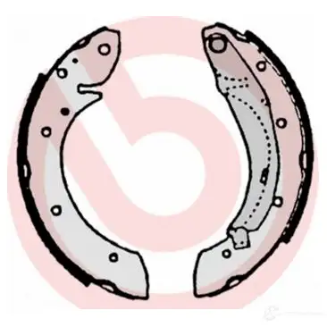 Барабанные тормозные колодки, комплект BREMBO 8432509643365 VX MC4J 801729 s61522 - Изображение 1