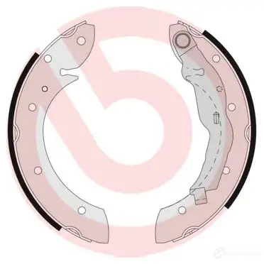 Барабанные тормозные колодки, комплект BREMBO 8432509643860 s68521 801770 FL5A G6 изображение 0