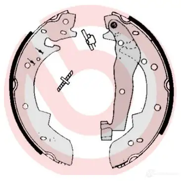 Барабанные тормозные колодки, комплект BREMBO 801754 s68505 8432509643709 6S 79KH - Изображение 1