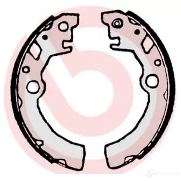 Барабанные тормозные колодки, комплект BREMBO s79519 801809 8432509644171 ZM0R 8 - Изображение 1