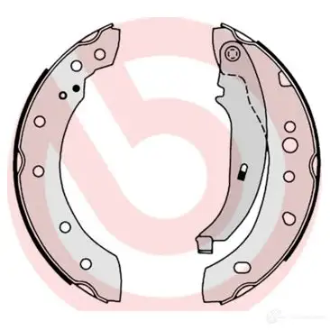 Барабанные тормозные колодки, комплект BREMBO 801734 8432509643419 QR Y2I1R s61527 изображение 4