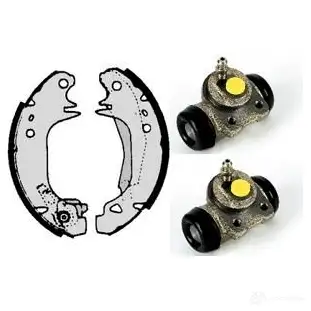 Барабанные тормозные колодки, комплект BREMBO 798375 h61040 O1 JQFD 8020584073155