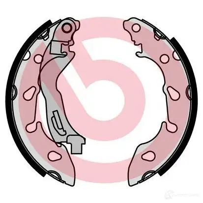 Барабанные тормозные колодки, комплект BREMBO s24553 C R8UE 1424218614 8432509662489 изображение 0