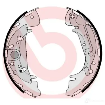 Барабанные тормозные колодки, комплект BREMBO 8432509639863 801400 s11504 BM KGD изображение 0