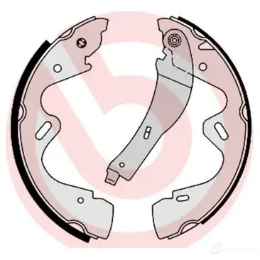 Барабанные тормозные колодки, комплект BREMBO 801669 s56517 8432509642740 MKJ 33 - Изображение 1