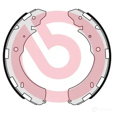 Барабанные тормозные колодки, комплект BREMBO s54523 801652 8432509651902 OY SWT9 - Изображение 1