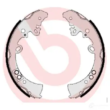 Барабанные тормозные колодки, комплект BREMBO 2QKM UII 801848 8432509644607 s83550 изображение 0