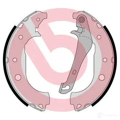 Барабанные тормозные колодки, комплект BREMBO 4FX WER3 1424218613 s24552 8432509657973 - Изображение 1