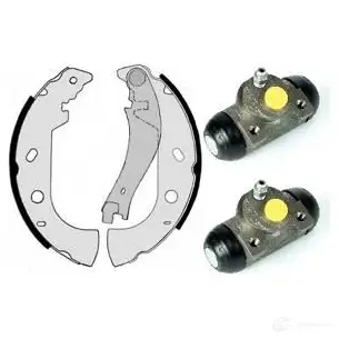 Барабанные тормозные колодки, комплект BREMBO 8020584070574 MACMII K 798147 h23043