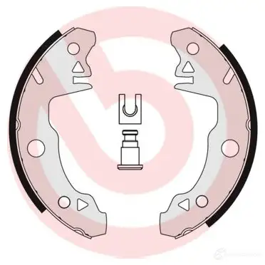 Барабанные тормозные колодки, комплект BREMBO 8432509643471 801775 BJ YZ5W s68527 - Изображение 1