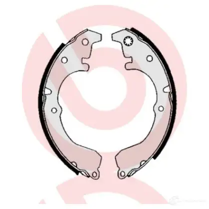 Барабанные тормозные колодки, комплект BREMBO 8432509644249 s83514 9E EX9 801828 - Изображение 1
