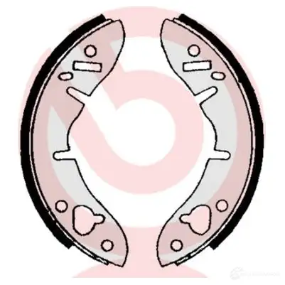 Барабанные тормозные колодки, комплект BREMBO 801711 DT JKAJN 8432509643181 s61504 - Изображение 1