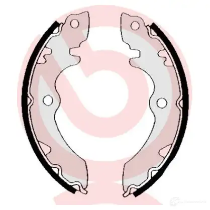 Барабанные тормозные колодки, комплект BREMBO 801799 8432509644058 AAC8 VE s79507 - Изображение 1
