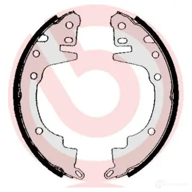 Барабанные тормозные колодки, комплект BREMBO s54504 R BU2Q 801637 8432509642375