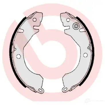 Барабанные тормозные колодки, комплект BREMBO 801638 RXZB 9 8432509642382 s54505 - Изображение 1