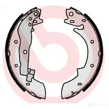 Барабанные тормозные колодки, комплект BREMBO 801783 RC9 ZE0 8432509643600 s68540 - Изображение 1