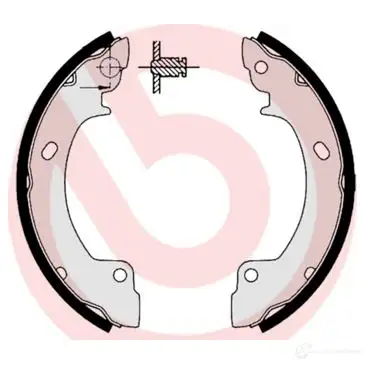 Барабанные тормозные колодки, комплект BREMBO 8432509641521 801534 s30506 UQ 74USM - Изображение 1