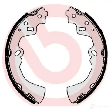Барабанные тормозные колодки, комплект BREMBO 5W C19A 801594 s49512 8432509641774