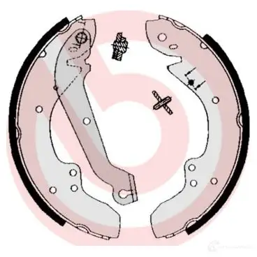Барабанные тормозные колодки, комплект BREMBO 801466 s23567 8432509640715 UT89 IZB