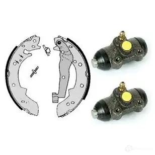 Барабанные тормозные колодки, комплект BREMBO 8020584073629 PI69 D14 798421 h68006