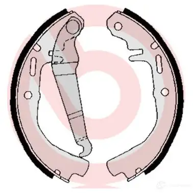 Барабанные тормозные колодки, комплект BREMBO 801689 8432509642863 s59503 H JD7ST