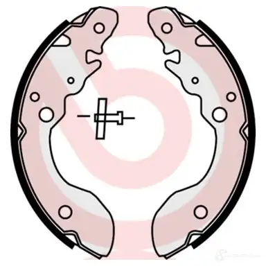 Барабанные тормозные колодки, комплект BREMBO 8432509644188 801810 s79520 9SH X0K9 - Изображение 1