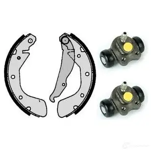 Барабанные тормозные колодки, комплект BREMBO 798109 5D35 I 8020584070130 h15002