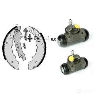 Барабанные тормозные колодки, комплект BREMBO 8020584073698 JHC K3E 798428 h68013