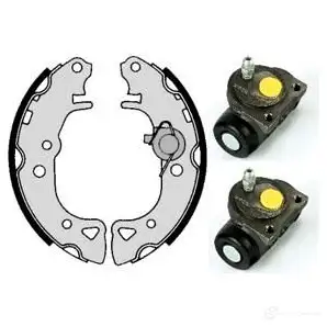 Барабанные тормозные колодки, комплект BREMBO 798379 9A8 A8 h61045 8020584073209 изображение 0