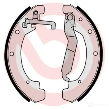Барабанные тормозные колодки, комплект BREMBO R UZQFP s85532 8432509644881 801872