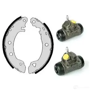 Барабанные тормозные колодки, комплект BREMBO 798454 8020584073971 h68041 PSQ7 3
