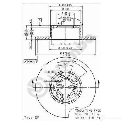 Тормозные колодки высокоэффективные BREMBO 07.B314.08 UMZIB M 788883 - Изображение 1