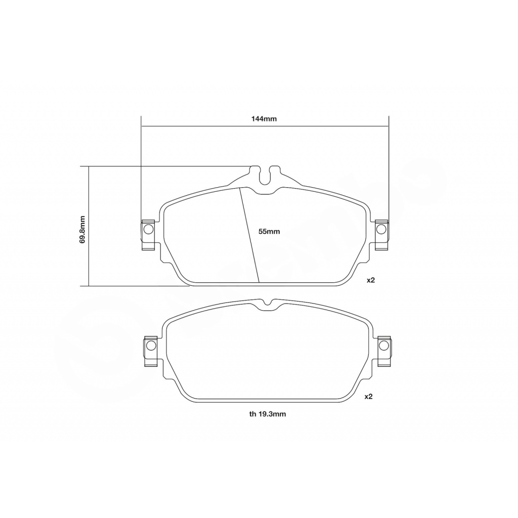 Тормозные колодки высокоэффективные BREMBO 835A P90 07.D435.24 1424671750 изображение 2