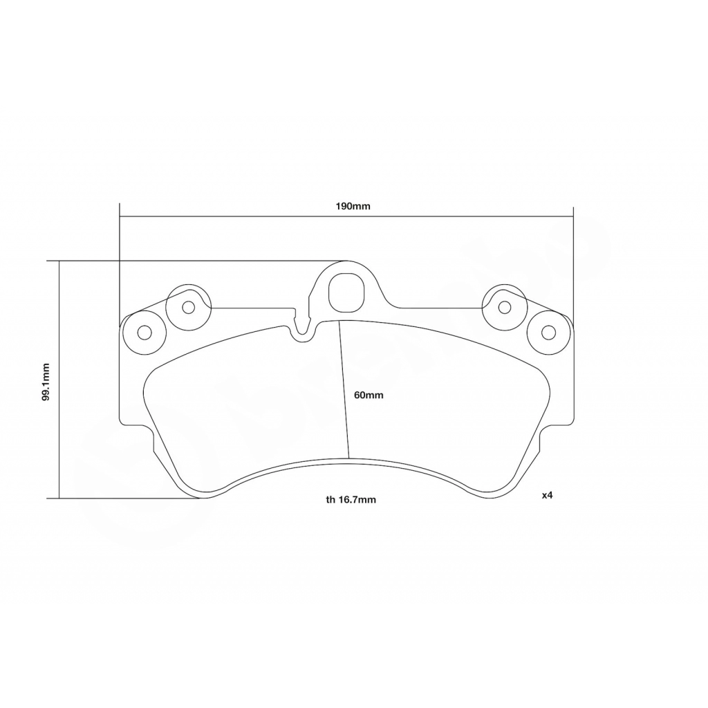 Тормозные колодки высокоэффективные BREMBO 4PQ WI 1424671760 07.D435.41 изображение 2