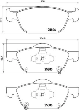 Тормозные колодки дисковые, комплект BREMBO P 28 076X UL YPJ 1439857860 - Изображение 1