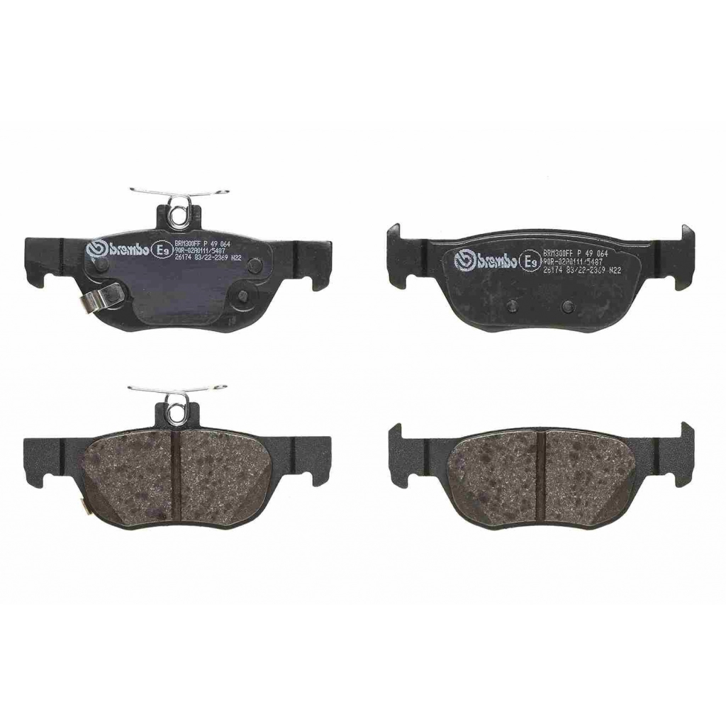 Тормозные колодки дисковые, комплект BREMBO P 49 064 1439857907 F3 3PX