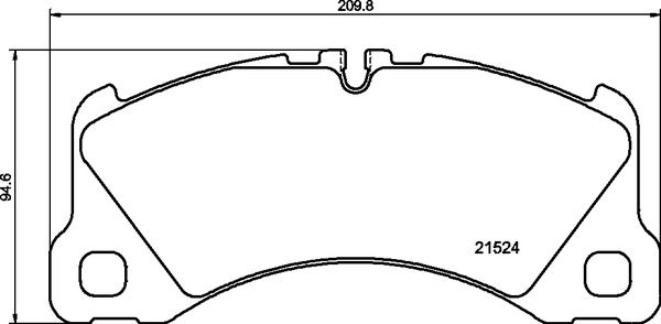 Тормозные колодки дисковые, комплект BREMBO 1439857947 HFF M0 P 65 046