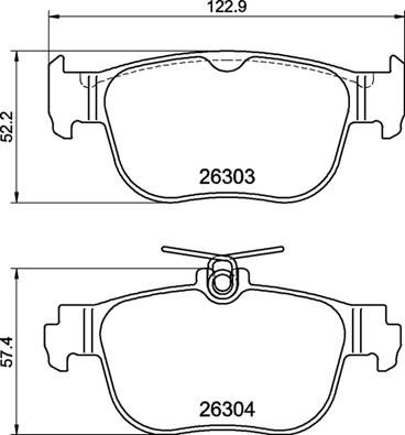 Тормозные колодки дисковые, комплект BREMBO LET PX3 1439857980 P 85 189 - Изображение 1