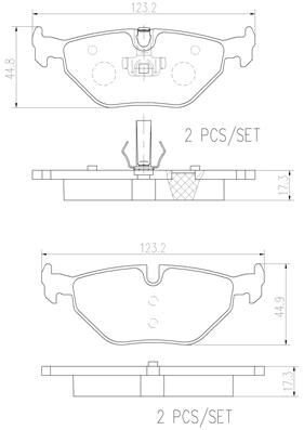 Тормозные колодки дисковые, комплект BREMBO Q7R 40VR 1439858014 P06025N изображение 0