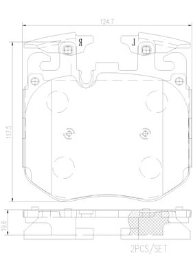 Тормозные колодки дисковые, комплект BREMBO LQ4 4L 1439858088 P06106N изображение 0