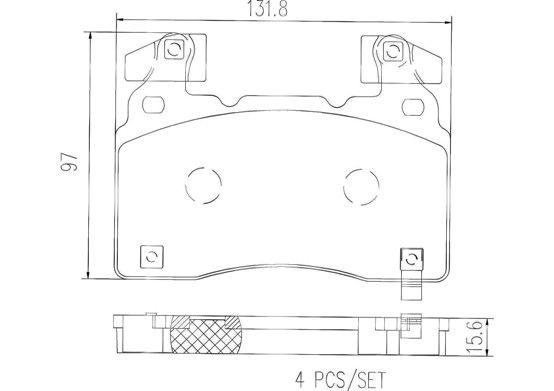 Тормозные колодки дисковые, комплект BREMBO ID99 RC 1439858206 P10064N - Изображение 1