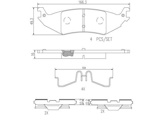 Тормозные колодки дисковые, комплект BREMBO H8Y5 H 1439858453 P24115N изображение 0