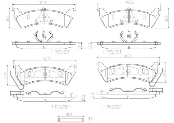 Тормозные колодки дисковые, комплект BREMBO 1439858464 BKS 2B1 P24126N изображение 0