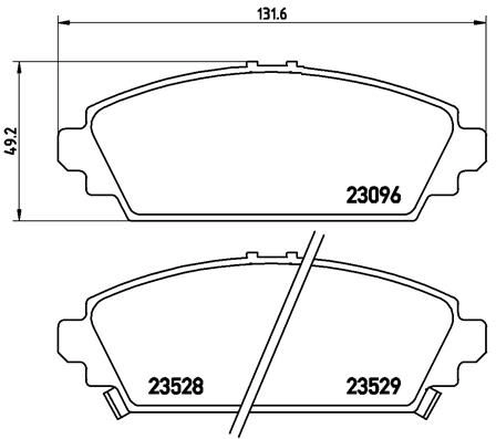 Тормозные колодки дисковые, комплект BREMBO P28031N 1439858564 A J5993L